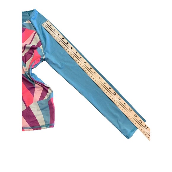 Lands End Girls Sz 10 Rash Guard UV Protection Surf Swim Pool Spring Break Fun - Picture 5 of 9